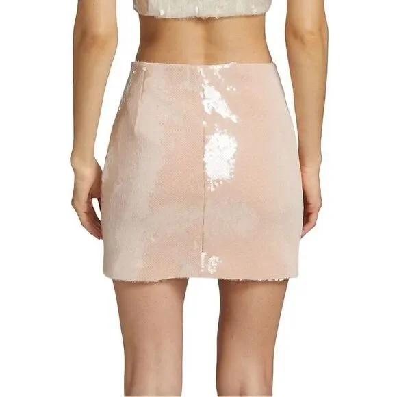 Cinq à Sept Women's Pink Sequin Miniskirt Size 8 Never Worn! - Picture 2 of 5